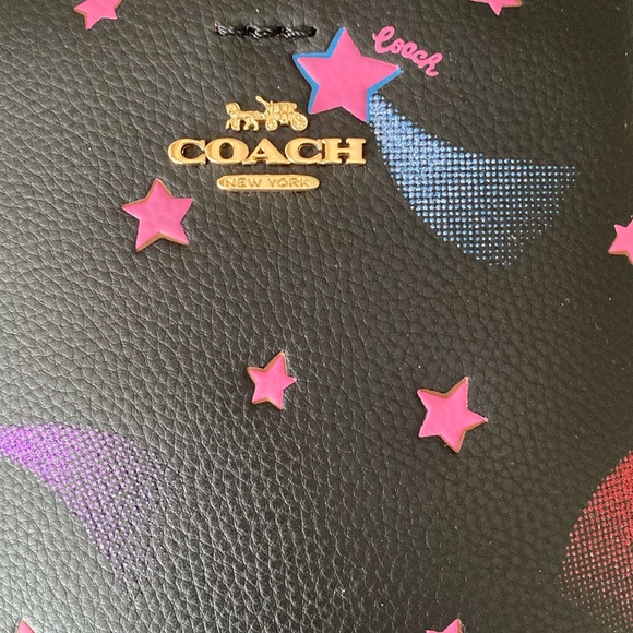 Coach Small Town Bucket Bag With Disco Star Print - Picture 1 of 6